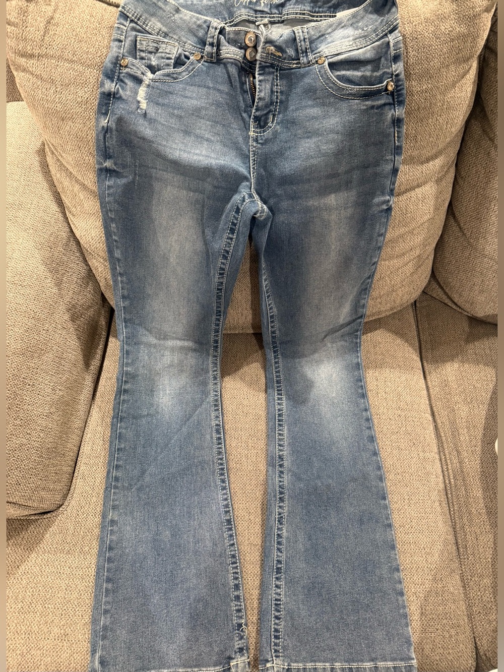 Chelsea & Violet Medium Wash Flare Jeans